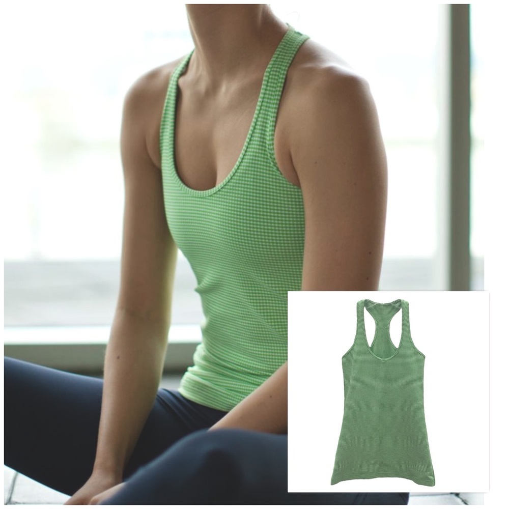 LULULEMON Cool Racerback Tank Top *Frond Gingham*